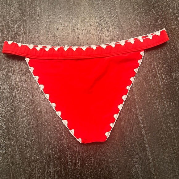 Lovers And Friends Adrift Swim Bikini Bottom in Fiery Red Sz M - Picture 4 of 5